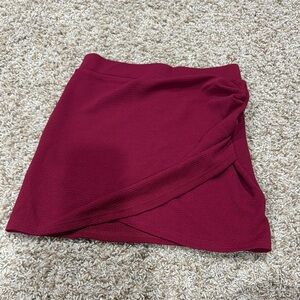 SHEIN Burgundy Mini Skirt